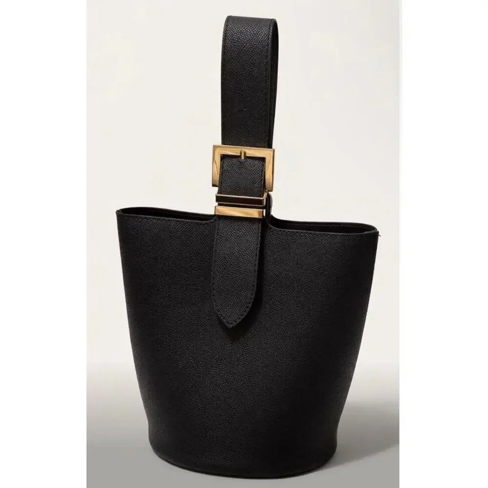 A NEW DAY | BLACK VEGAN LEATHER AND SUEDE PURSE